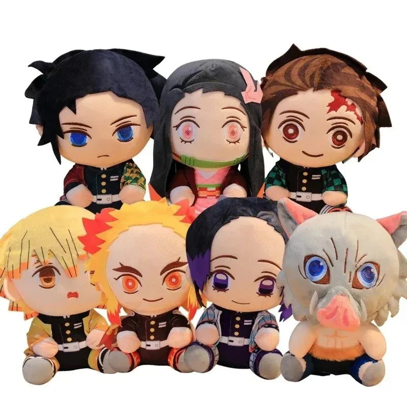 20 cm Hot Japan Dämon Slayer Plüsch Puppen Schöne Anime Kimetsu Keine Yaiba Kamado Tanjirou Nezuko Zenitsu Kyoujurou Spielzeug Kinder geschenke