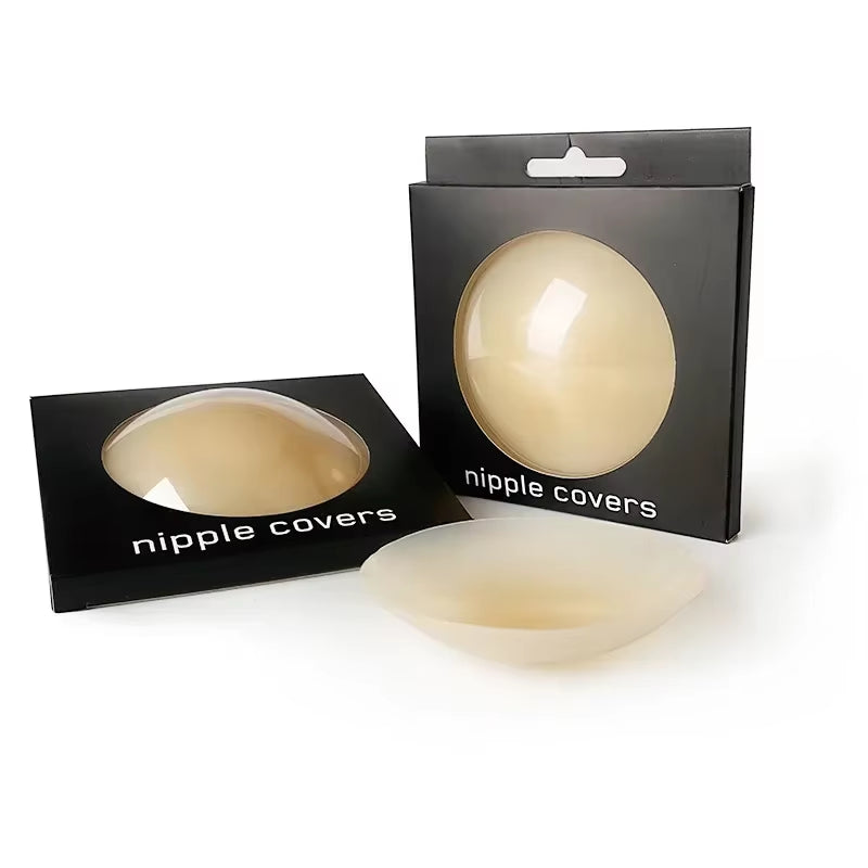 2Pcs Reusable Invisible Silicone Nipple Cover Self Adhesive Breast Chest Bra Pasties Pad Mat Stickers Accessories Bra Padding