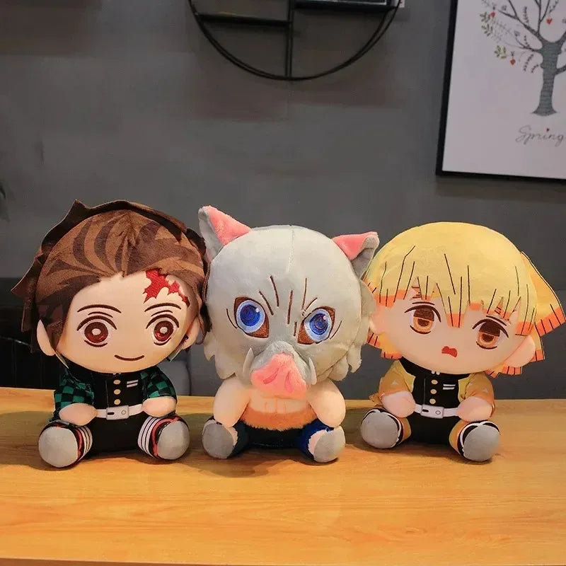 20 cm Hot Japan Dämon Slayer Plüsch Puppen Schöne Anime Kimetsu Keine Yaiba Kamado Tanjirou Nezuko Zenitsu Kyoujurou Spielzeug Kinder geschenke