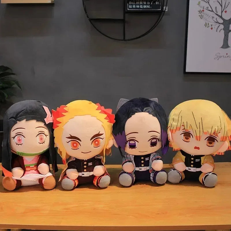 20 cm Hot Japan Dämon Slayer Plüsch Puppen Schöne Anime Kimetsu Keine Yaiba Kamado Tanjirou Nezuko Zenitsu Kyoujurou Spielzeug Kinder geschenke