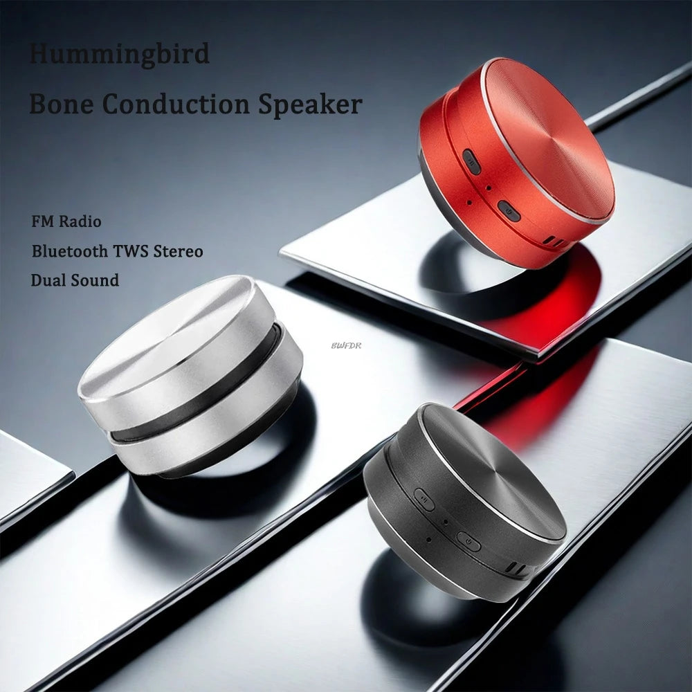 2025 heißer Knochenleitungslautsprecher Bluetooth-Kompatibel TWS Wireless Stereo Sound Hummingbird Lautsprecher Mit FM Radio Dropshipping